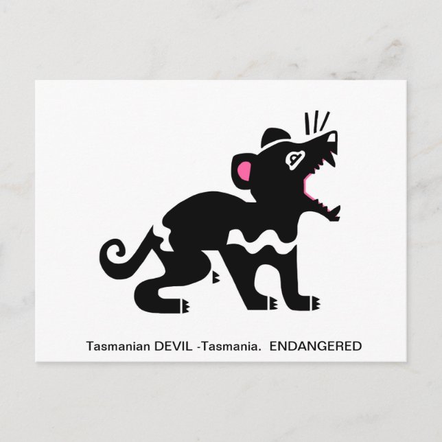 Carte Postale DIABLE Tasmanien - Faune -Marsupial -Nature (Devant)
