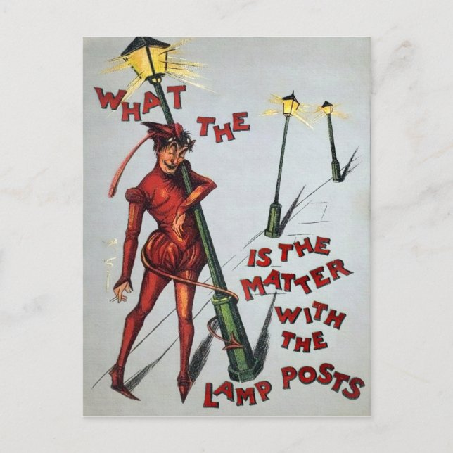 Carte Postale Diable vintage (Devant)