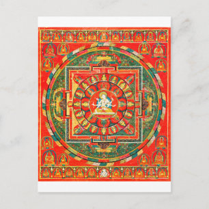 Carte Postale Diagramme cosmique Mandala pour la méditation