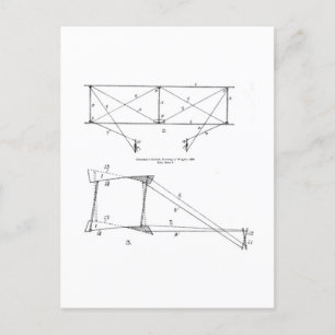 Carte Postale Diagramme de cerf-volant - Cerf-volant (Wright), C