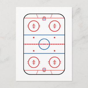 Carte Postale Diagramme de la patinoire Conception du jeu de hoc