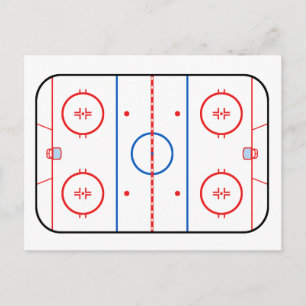 Carte Postale Diagramme de la patinoire Conception du jeu de hoc