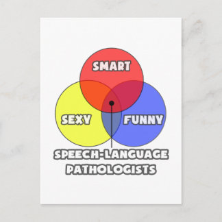 Carte Postale Diagramme de Venn .. Pathologistes de la parole