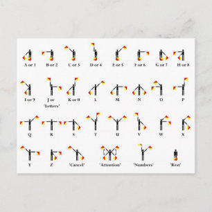 Carte Postale Diagramme d'indicateur de sémaphore