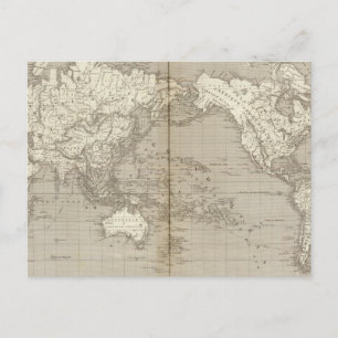 Carte Postale Diagramme Planisphère du système solaire