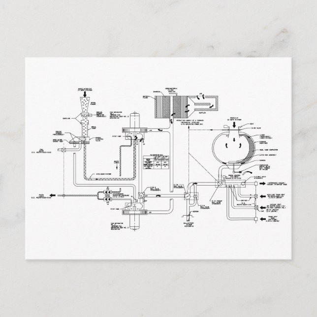 Carte Postale Diagramme réel pour une toilette de navire spatial (Devant)