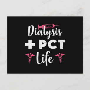 Carte Postale Dialyse + PCT Vie Dialyse Technicien Néphrologie