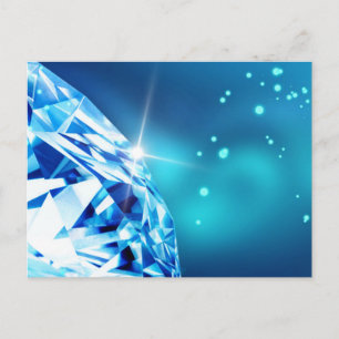 Carte Postale diamant bleu