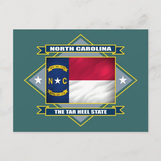 Carte Postale Diamant de Caroline du Nord (Devant)
