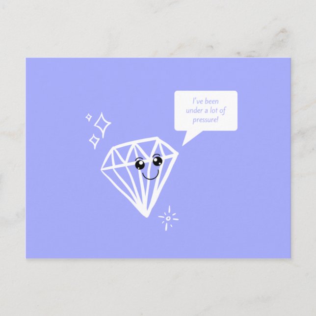 Carte Postale Diamant Violet Drôle (Devant)