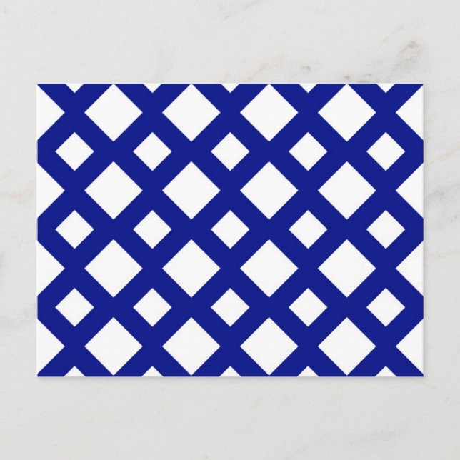 Carte Postale Diamants blancs sur marine (Devant)