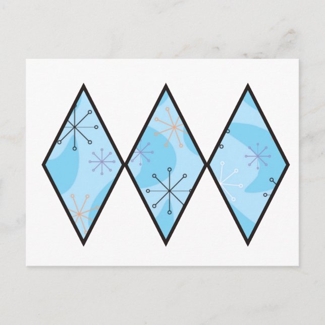 Carte Postale Diamants bleus Cinties (Devant)