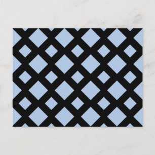 Carte Postale Diamants bleus clairs sur noir
