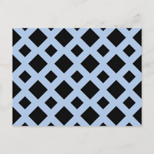 Carte Postale Diamants noirs sur Bleu clair