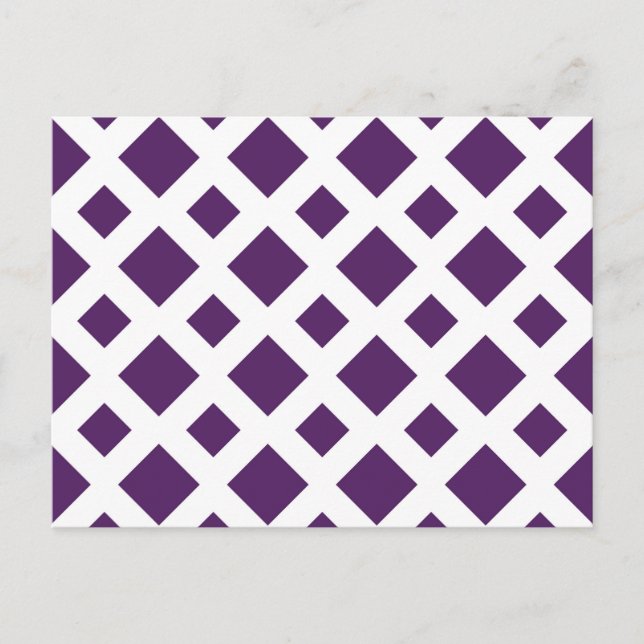 Carte Postale Diamants violets sur blanc (Devant)