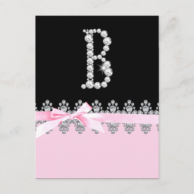 Carte Postale Diamond Delilah Initial: B (Devant)