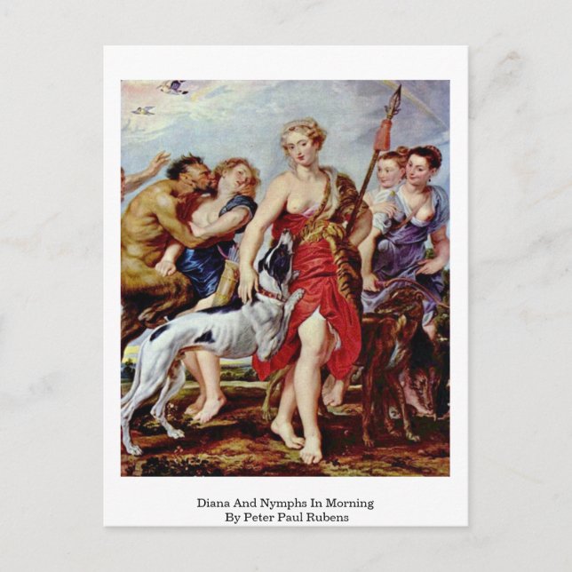 Carte Postale Diana Et Nymphes Le Matin Par Peter Paul Rubens (Devant)