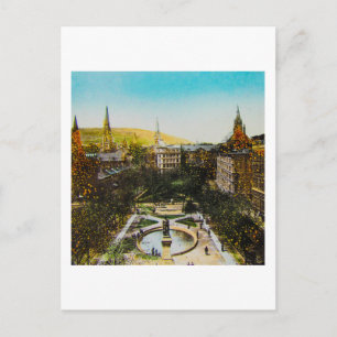 Carte Postale Diapositive de lanterne magique en verre MONTREAL 