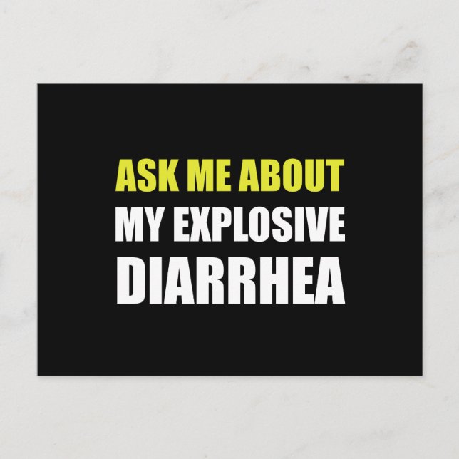 Carte Postale Diarrhée explosive (Devant)
