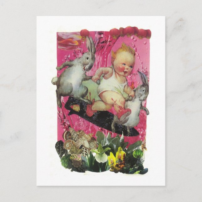 Carte Postale Dibble_Artworks_049_Surfing_Bunnies (Devant)