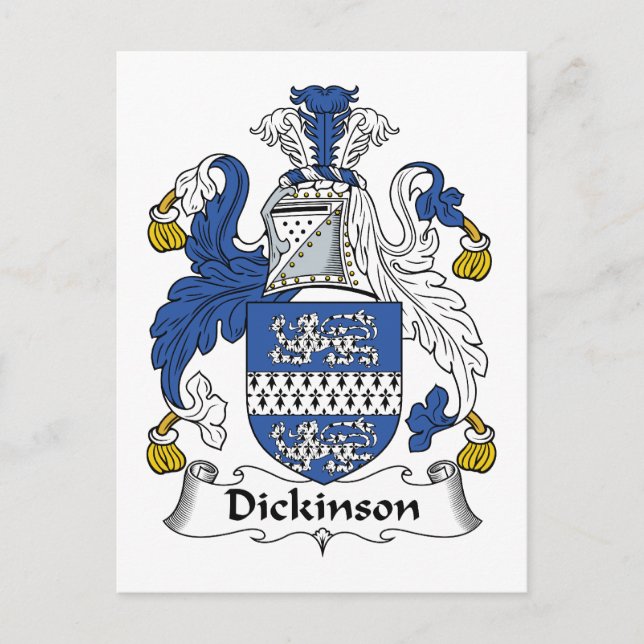Carte Postale Dickinson Family Crest (Devant)