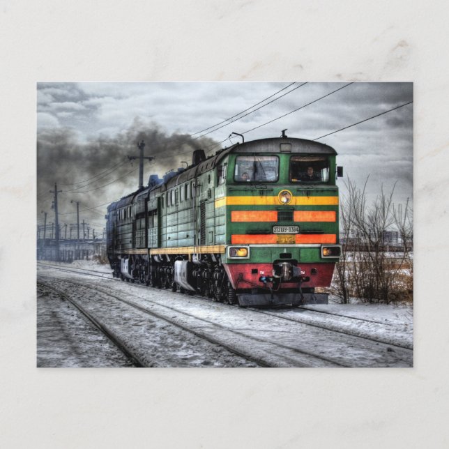Carte Postale Diesel Locomotive Gifts for Train Lovers (Devant)