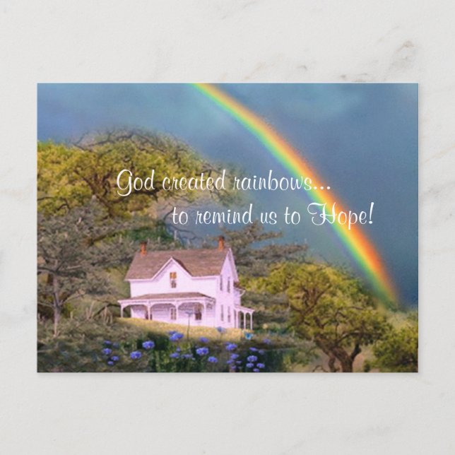 Carte Postale Dieu a créé des arcs-en-ciel... (Devant)