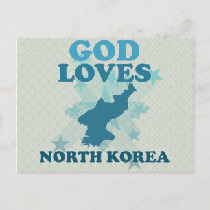 Carte Postale Dieu aime la Corée du Nord