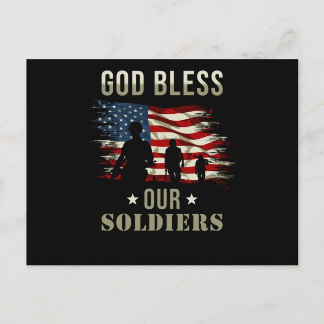 Carte Postale Dieu bénisse nos soldats (Devant)