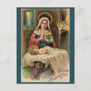 Carte Postale Dieu bénisse votre Noël