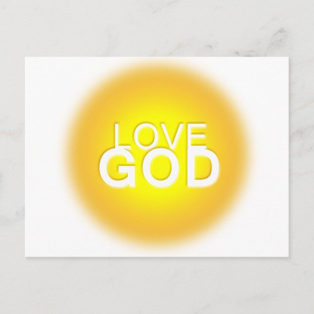 Carte Postale Dieu d'amour Jaune doré (Devant)