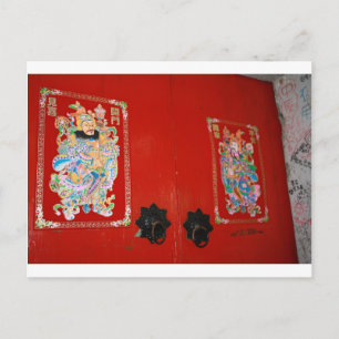 Carte Postale Dieu de porte chinoise