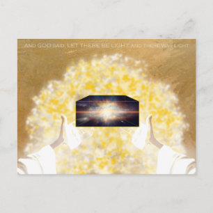 Carte Postale Dieu dit : Qu'il y ait de la lumière
