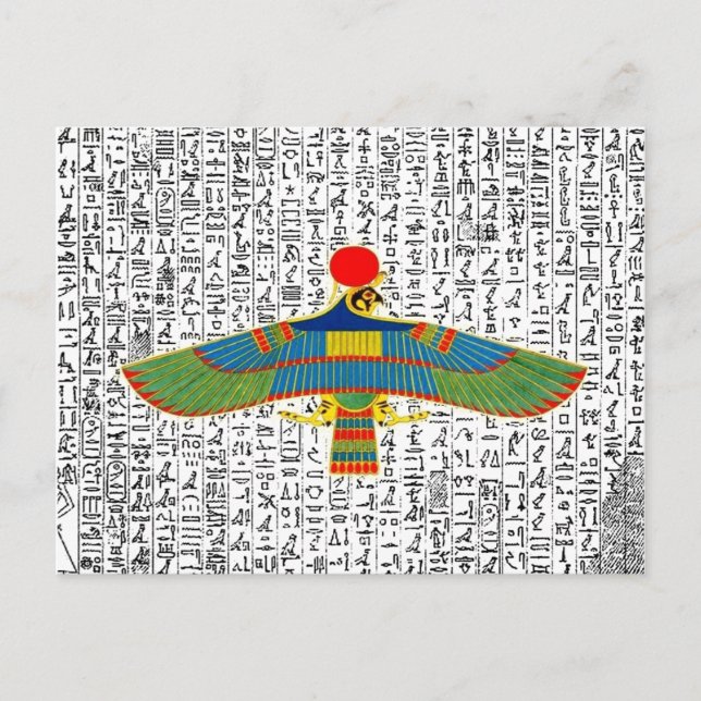 Carte Postale Dieu égyptien antique Horus Hawk (Devant)