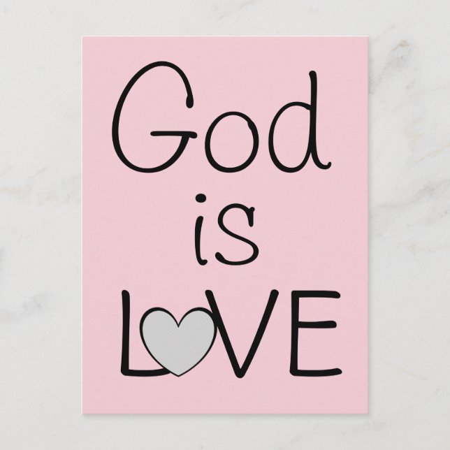 Carte Postale Dieu est AMOUR Beau Message (Devant)