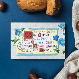 Carte Postale Dieu est la vie éternelle Bible Verse Religieux Vi