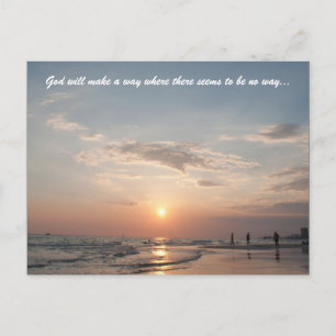 Carte Postale Dieu fera un chemin là où il ne semble pas y avoir