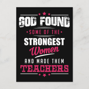 Carte Postale Dieu Made Enseignants Hilarious Profession Design