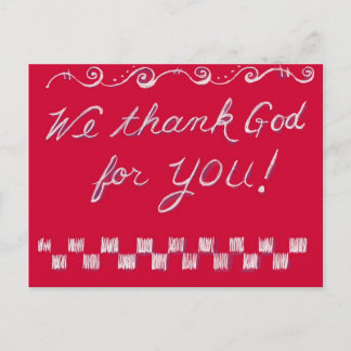 Carte Postale Dieu merci 4 U