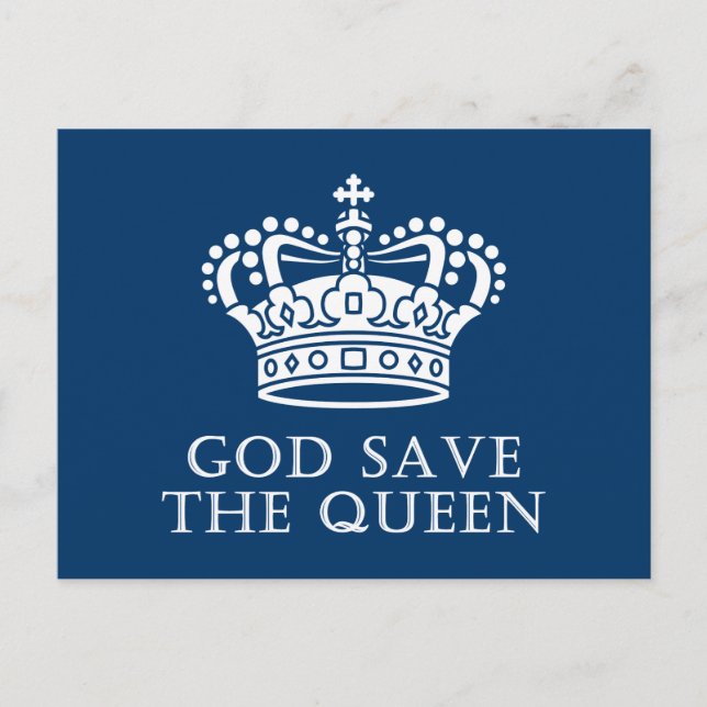 Carte Postale Dieu sauve la reine (Devant)