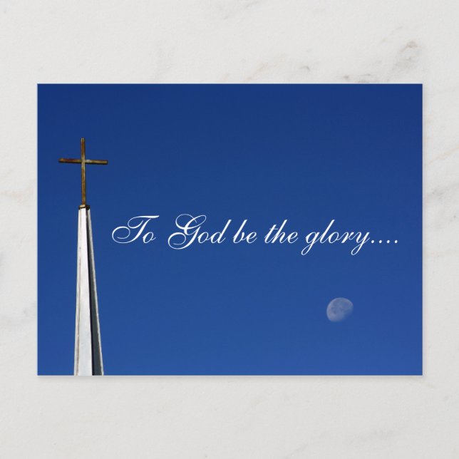 Carte Postale Dieu soit la gloire... (Devant)