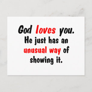 Carte Postale Dieu t'aime.