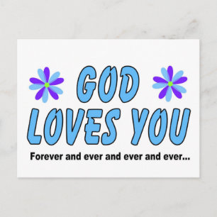 Carte Postale Dieu t'aime pour toujours et pour toujours