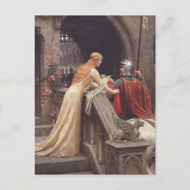 Carte Postale Dieu Vitesse ! - Edmund Blair Leighton (Devant)