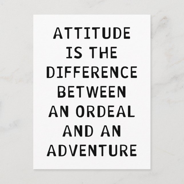Carte Postale Différence d'attitude (Devant)