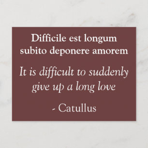 Carte Postale Difficile d'abandonner l'amour long - Citation de 
