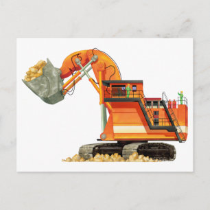 Carte Postale Digger orange