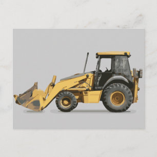 Carte Postale Digue d'excavateur de construction la plus froide