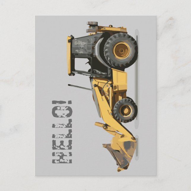 Carte Postale Digue d'excavateur de construction la plus froide (Devant)