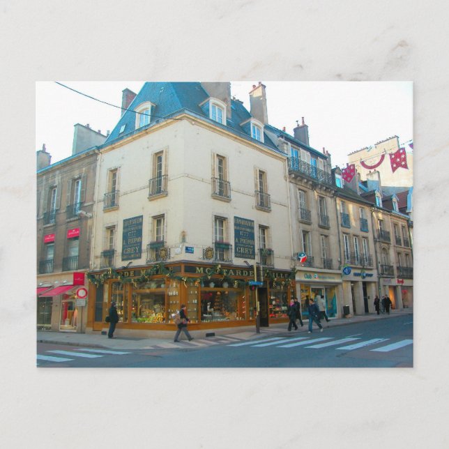 Carte Postale Dijon, Bourgogne, France, Boutique de moutarde (Devant)